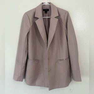 Mauve Halogen Faux Leather Blazer
